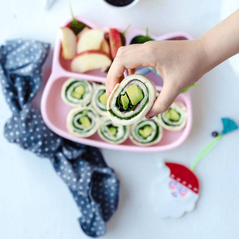 We Might Be Tiny Cat Stickie Plate - Powder Pink