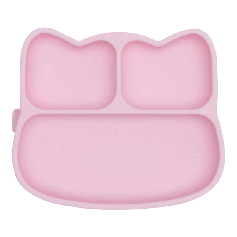 We Might Be Tiny Cat Stickie Plate - Powder Pink