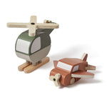 Wooden Helicopter and Plane