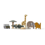 Wooden Safari Animals and Jeep