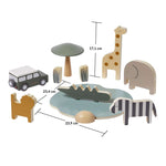 Wooden Safari Animals and Jeep
