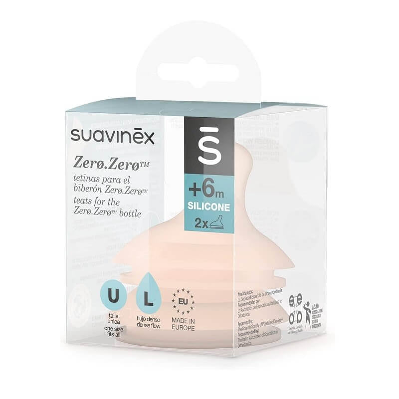 Suavinex Zero Zero Silicone Teat 2 Pack