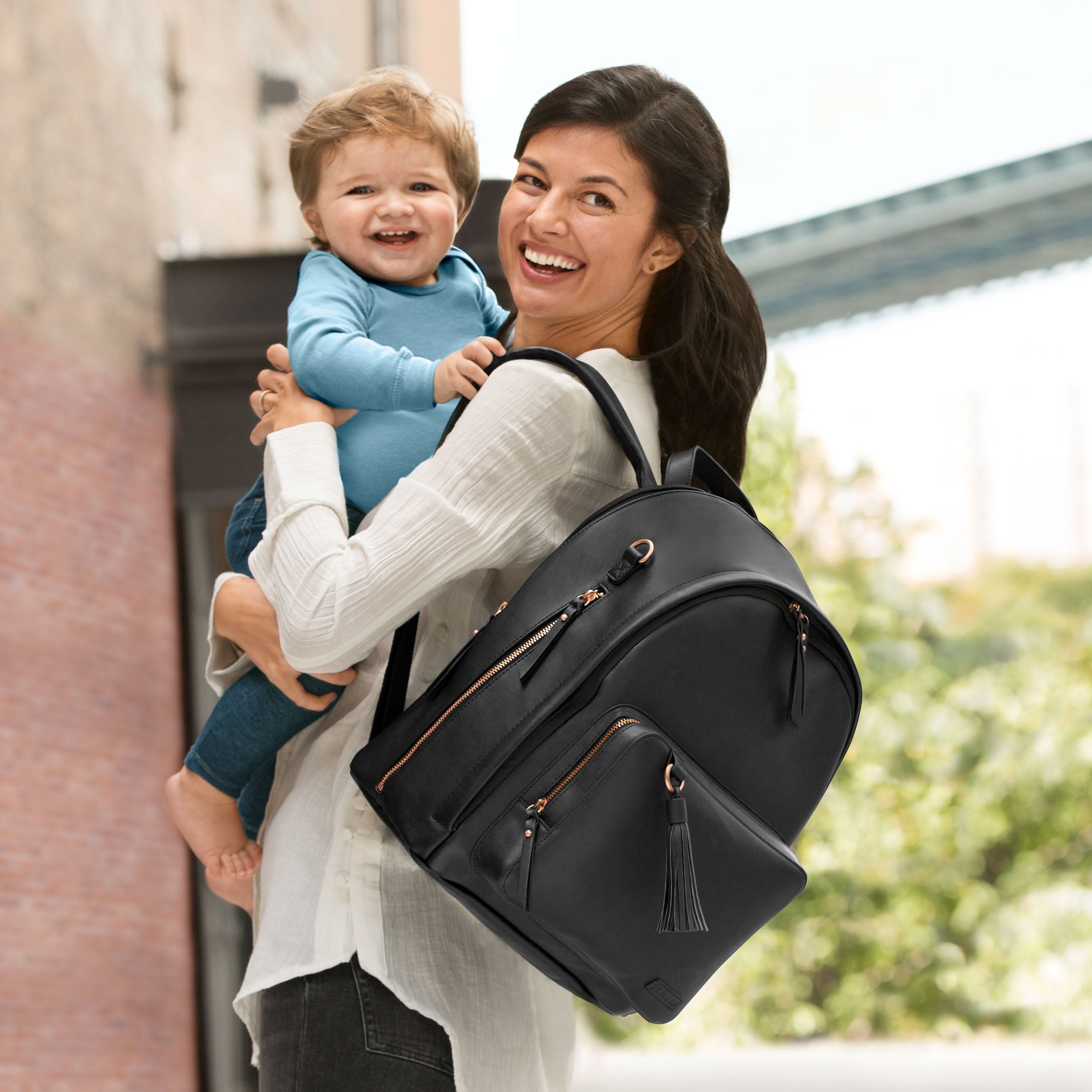 Skip Hop Greenwich Simply Chic Backpack - Black
