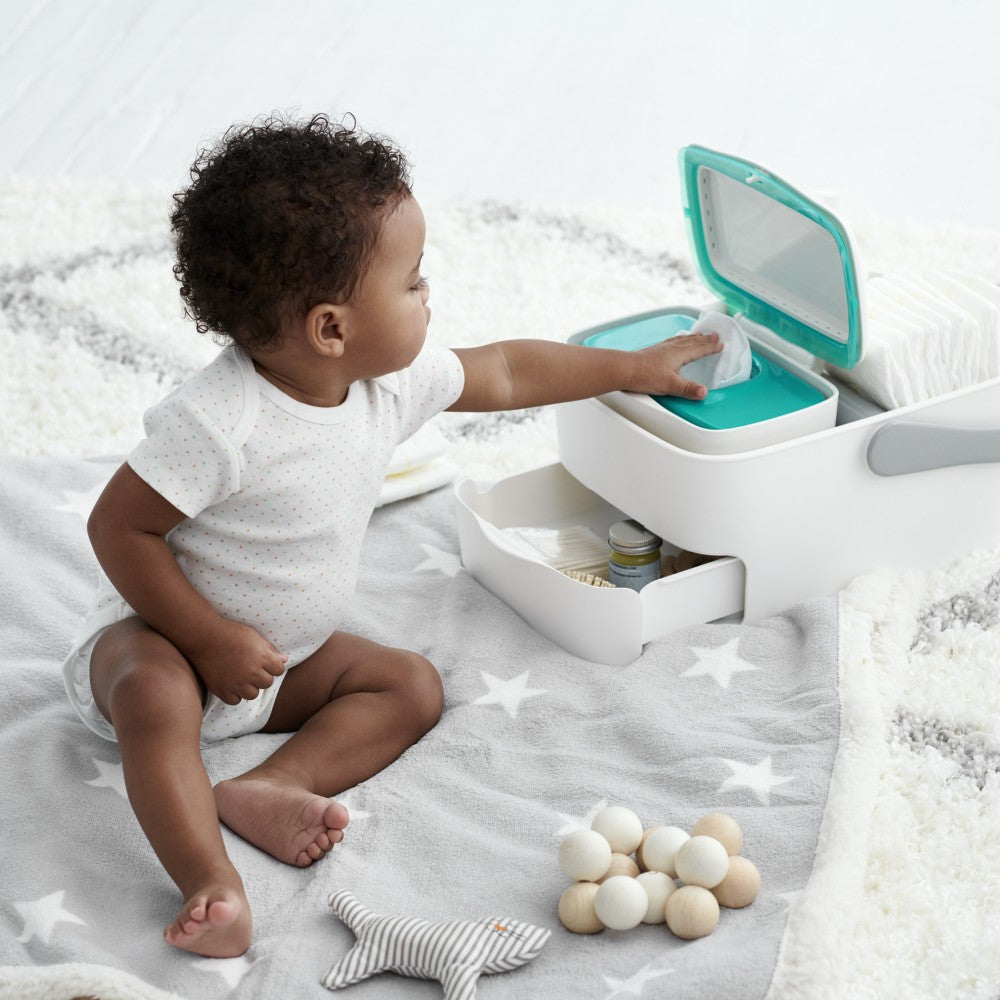 Nappy Caddy with Changing Mat - Grey