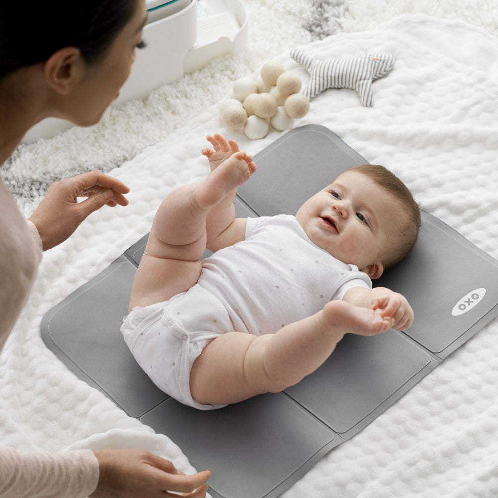 Nappy Caddy with Changing Mat - Grey