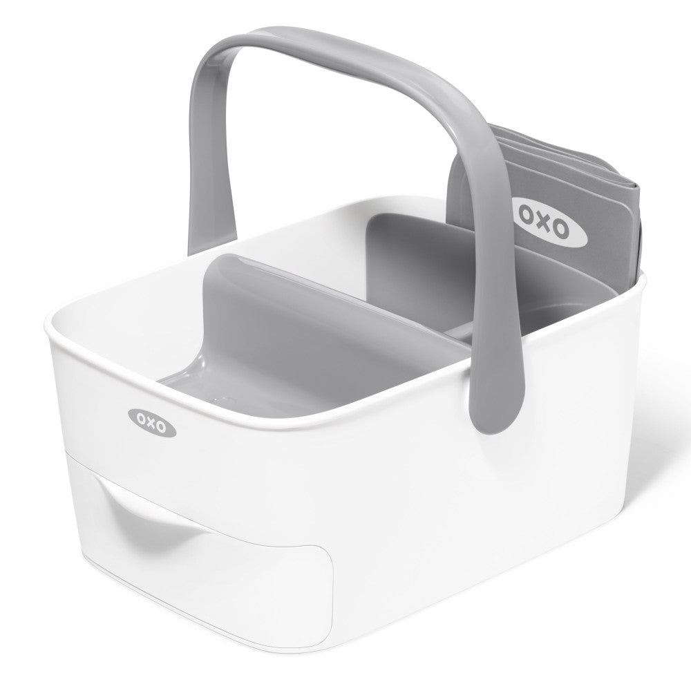 Nappy Caddy with Changing Mat - Grey