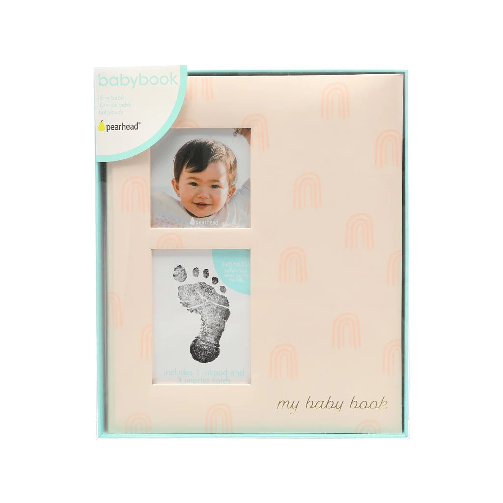 Pearhead Rainbow Babybook - Blush