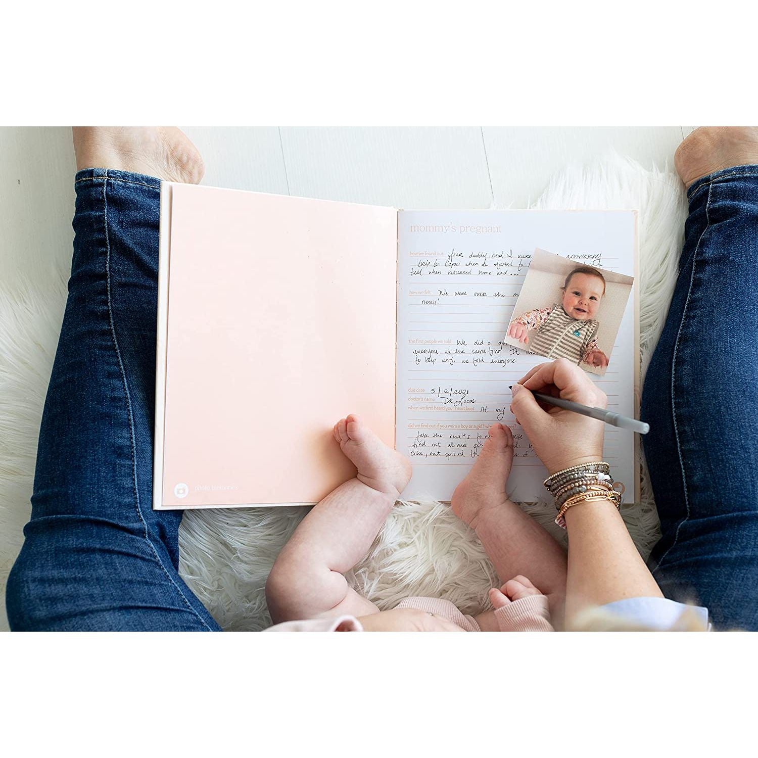 Rainbow Babybook - Blush