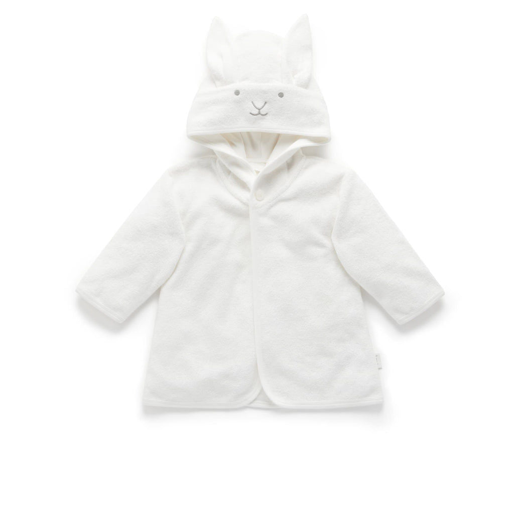 Purebaby Hooded Bathrobe - Vanilla Bunny