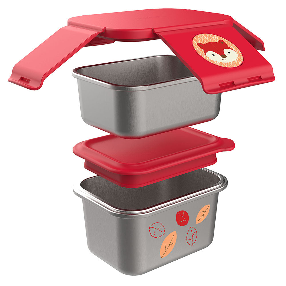Skip Hop Zoo Ferguson Fox Stainless Steel Lunch Kit