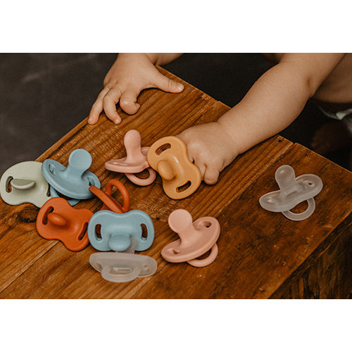 Suavinex Colour Essence All Silicone Soother with SX Pro Physiological Teat - Brick Red