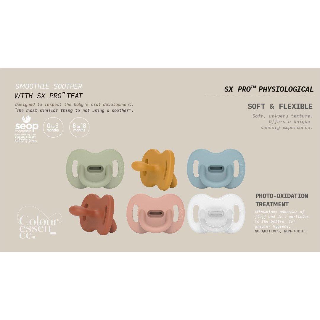 Suavinex Colour Essence All Silicone Soother with SX Pro Physiological Teat - Brick Red