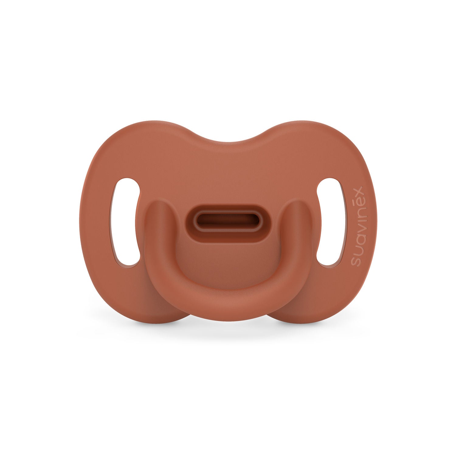 Suavinex Colour Essence All Silicone Soother with SX Pro Physiological Teat - Brick Red