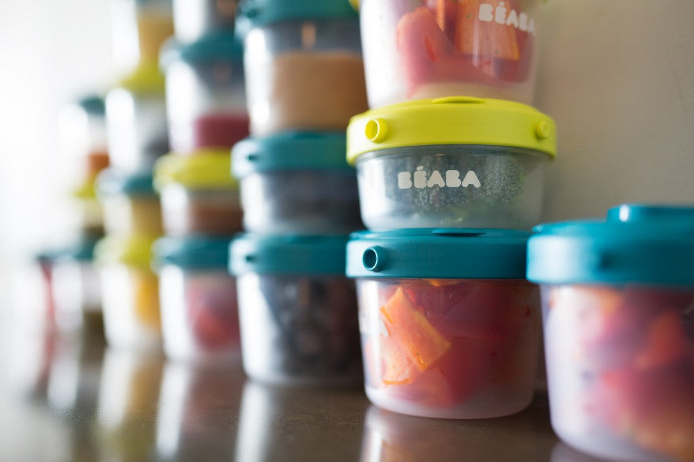 Beaba - Set of 6 x 1st age 60ml & 200ml Stackable Food Jars-The Stork Nest