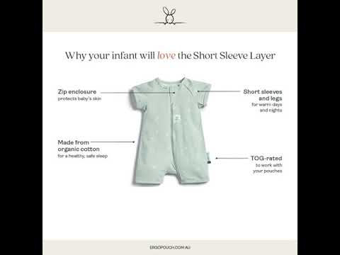 ergoPouch Layers Short Sleeve 0.2 TOG - Grey Marle