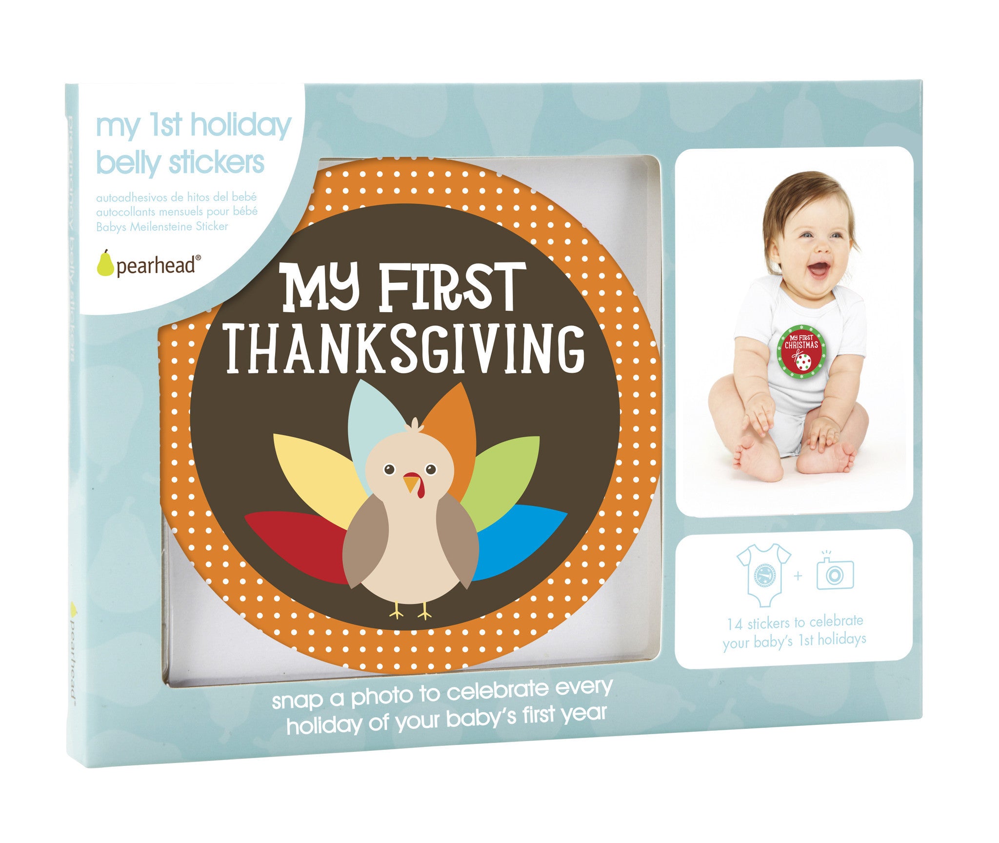 Pearhead - My First Holiday Belly Stickers-The Stork Nest