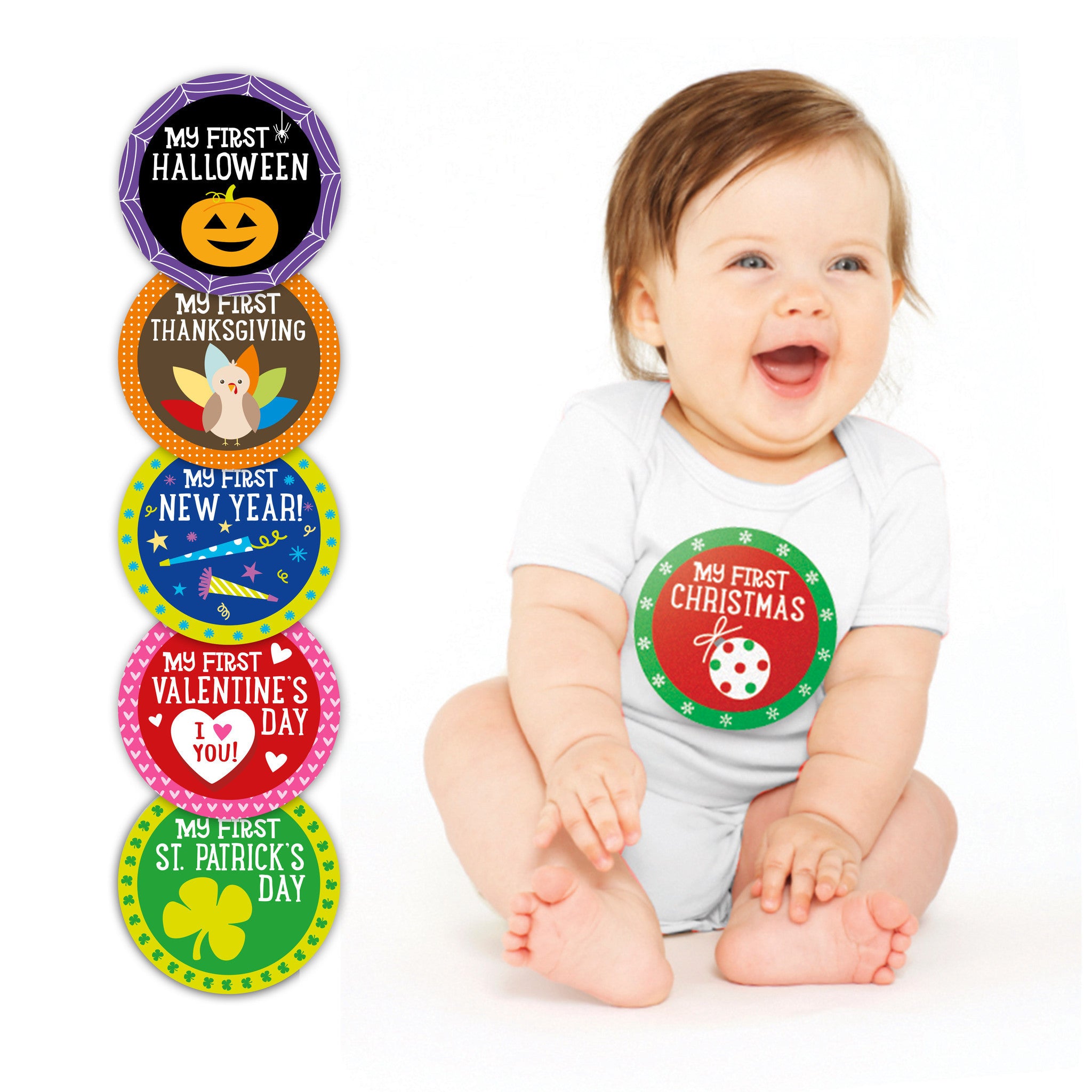 Pearhead - My First Holiday Belly Stickers-The Stork Nest