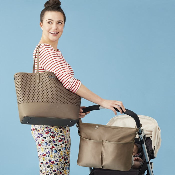 Skip Hop - Taupe Duet 2-in-1 Nappy Tote-The Stork Nest