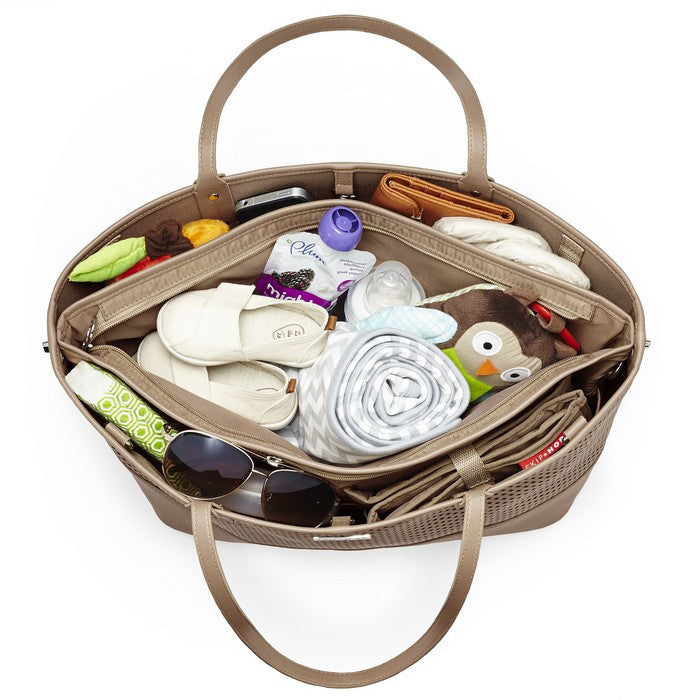 Skip Hop - Taupe Duet 2-in-1 Nappy Tote-The Stork Nest