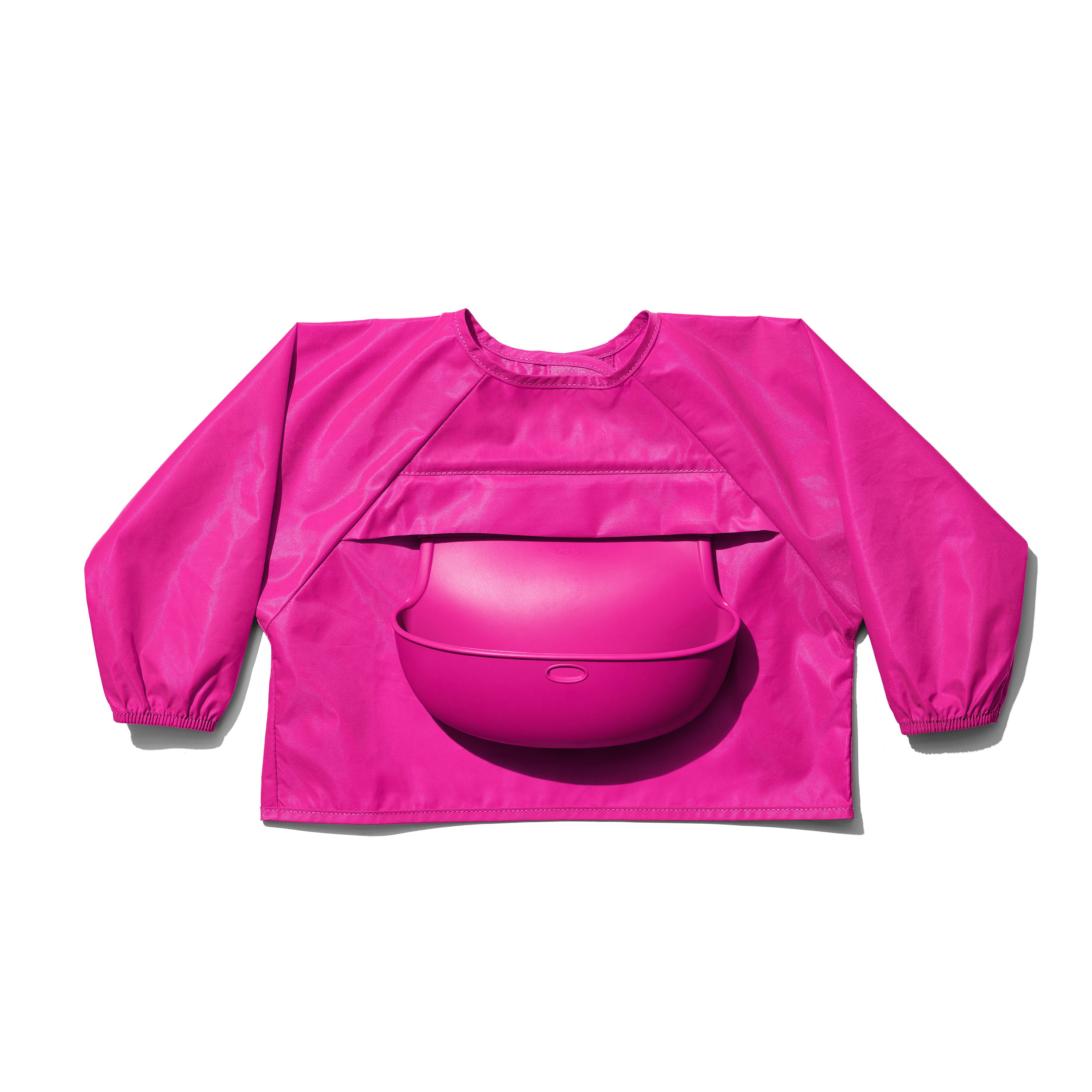 OXO Tot Sleeved Roll Up Bib - Pink